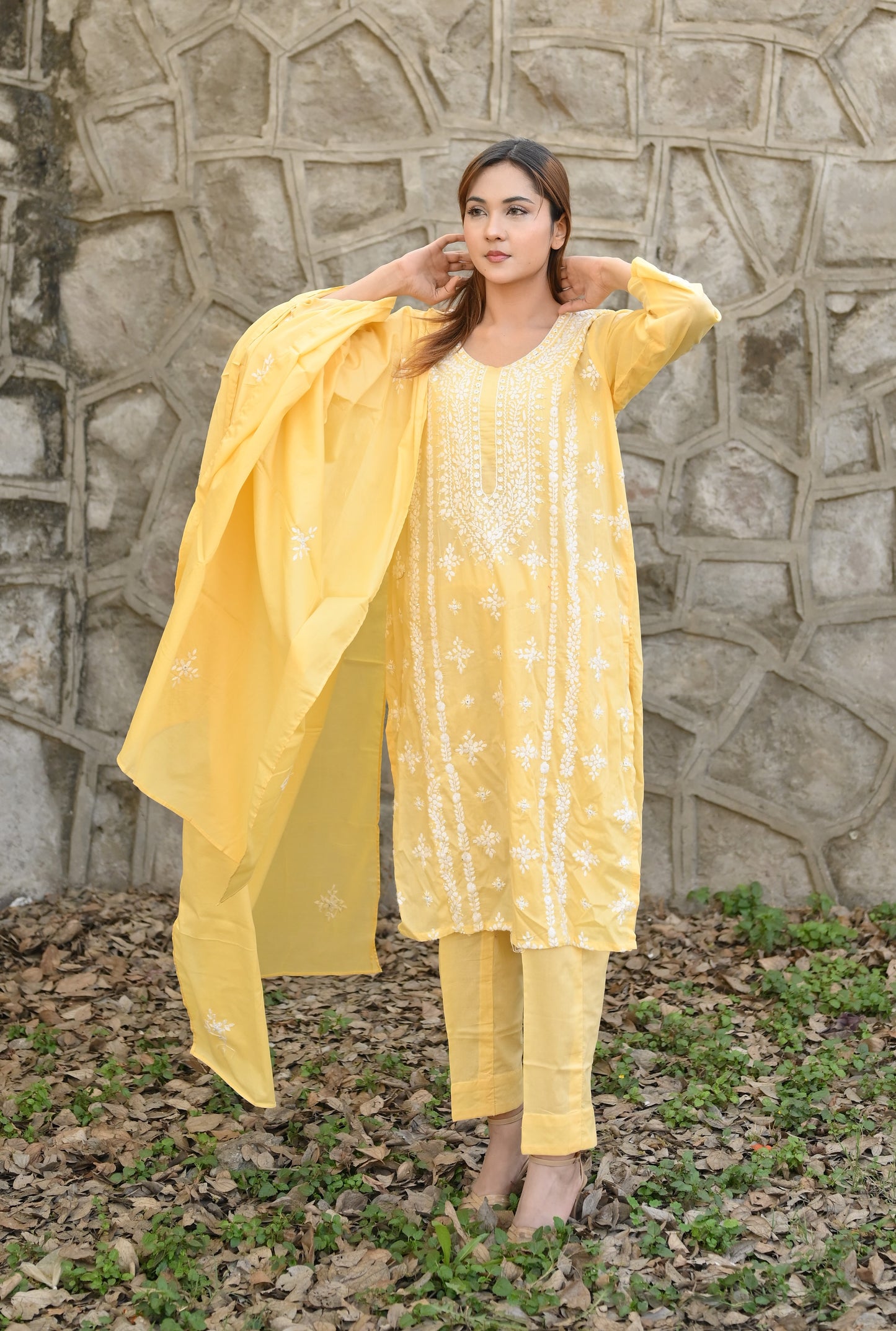 BASANT - 3 PC Hand Embroidered Lawn Suite
