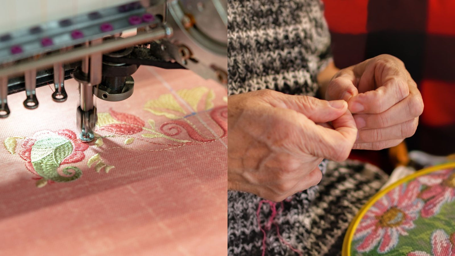 Machine Embroidery vs Hand Embroidery – What’s the Difference?