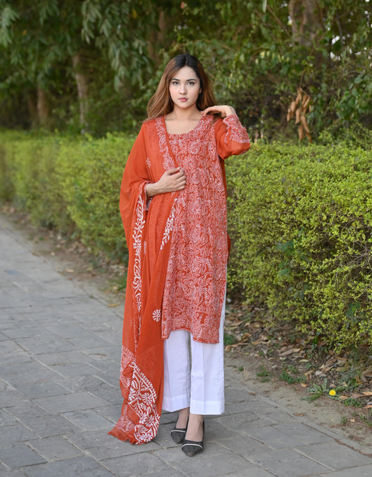 MEHR - 2 PC Hand Embroidered Chiffon Set