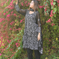 FALAK - 2 PC Hand Embroidered Chiffon Set