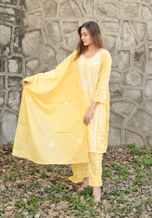 BASANT - 3 PC Hand Embroidered Lawn Suite