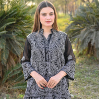 KAHKASHAN - Hand Embroidered Chiffon Shirt