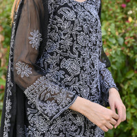 FALAK - 2 PC Hand Embroidered Chiffon Set