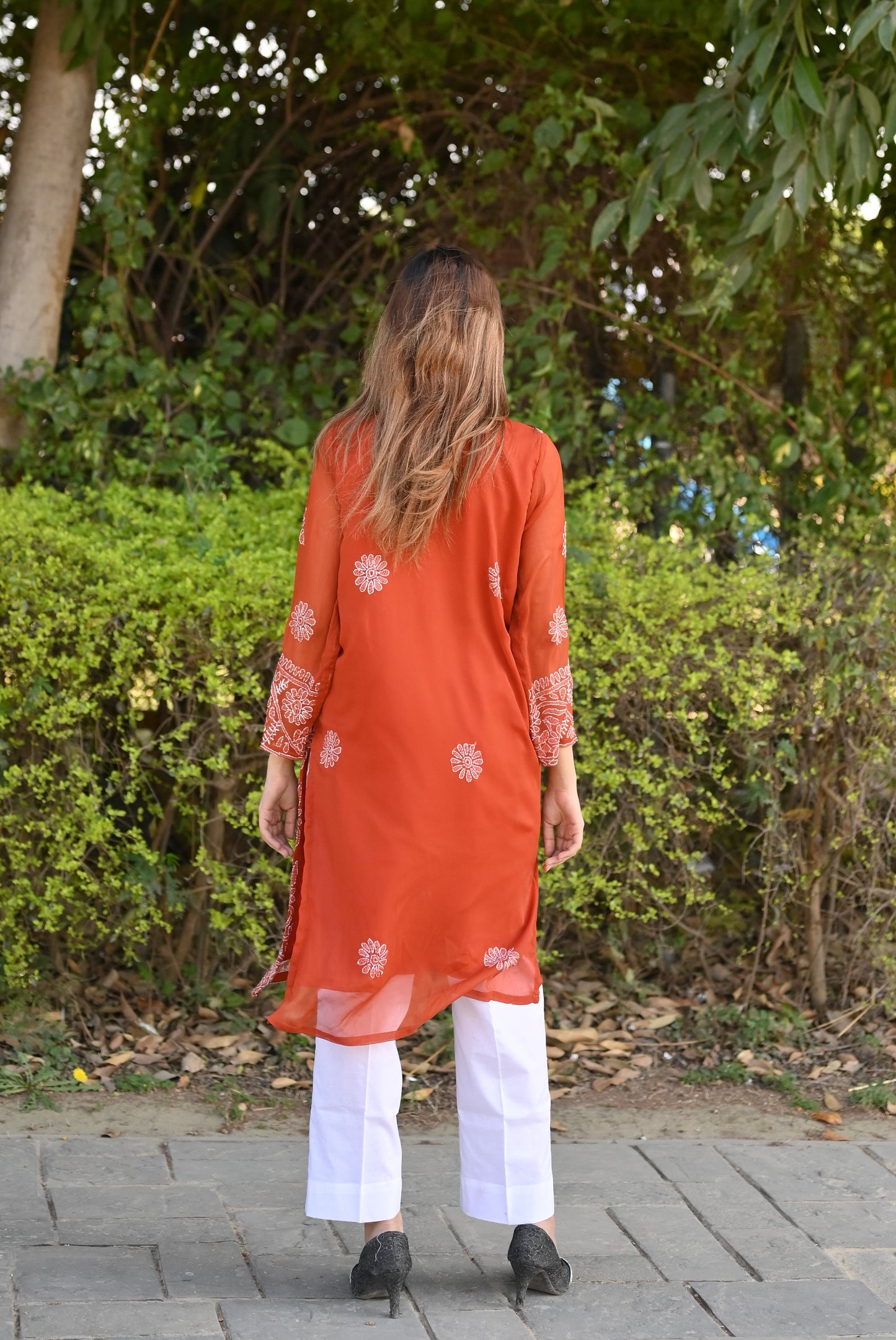 MEHR - 2 PC Hand Embroidered Chiffon Set