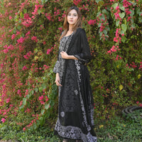 FALAK - 2 PC Hand Embroidered Chiffon Set