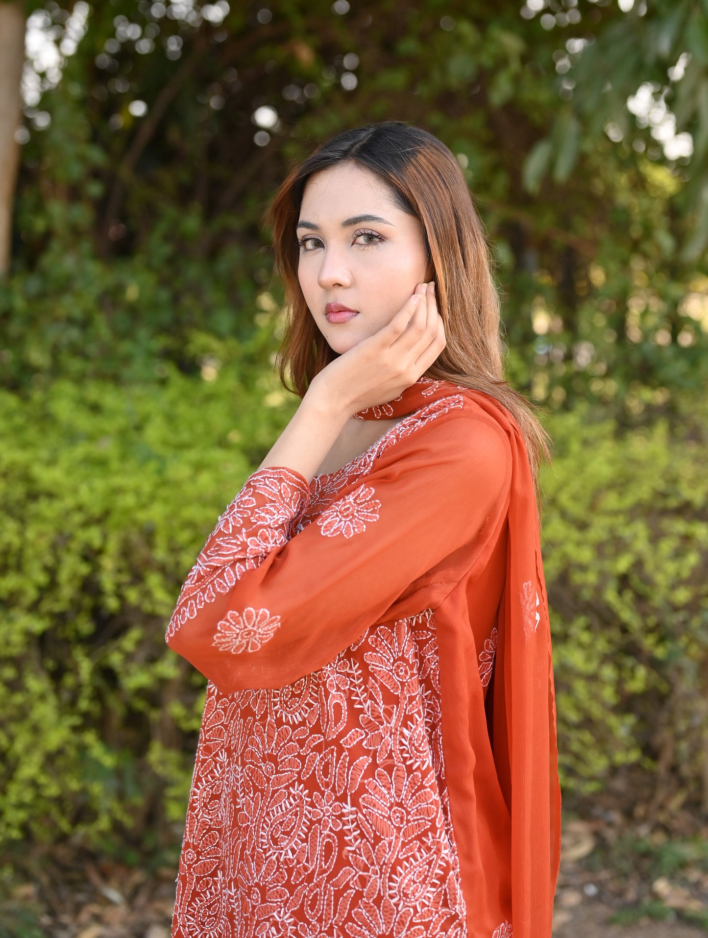 MEHR - 2 PC Hand Embroidered Chiffon Set