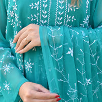 FIROZI - 2 PC Hand Embroidered Chiffon Set