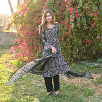 FALAK - 2 PC Hand Embroidered Chiffon Set