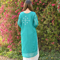 FIROZI - 2 PC Hand Embroidered Chiffon Set