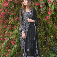 FALAK - 2 PC Hand Embroidered Chiffon Set