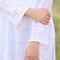 CORAL WHISPER- 2 PC Hand Embroidered Chiffon Set