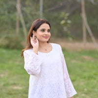CORAL WHISPER- 2 PC Hand Embroidered Chiffon Set