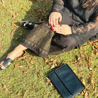 SIYYAH - Hand Embroidered Black Chiffon Shirt